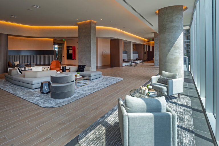Indoor seating area at Brava
